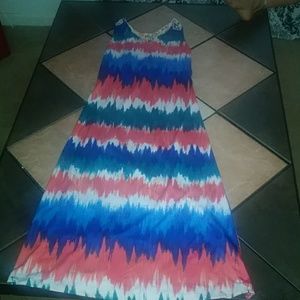 A red, white, and blue dress.